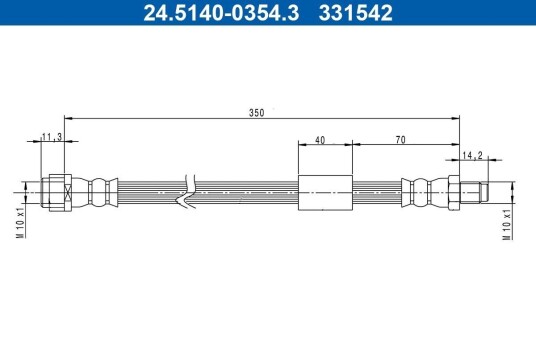 Bremseslange ATE 24.5140-0354.3