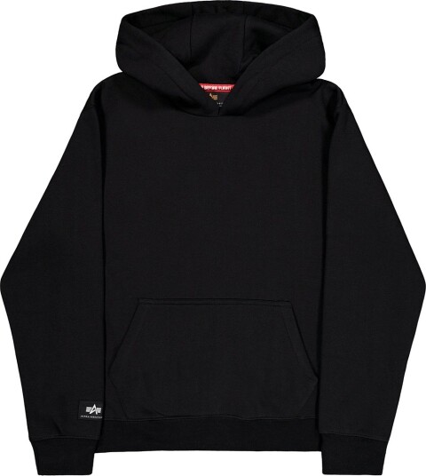 Alpha Industries Label Hoodie Backprint   Black   XL