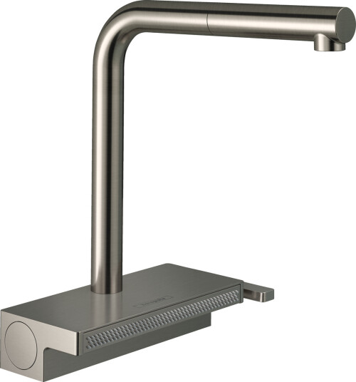 Hansgrohe Aquno Select Kjøkkenbatteri Med uttrekkbar tut, 2jet, Børstet Stål Hansgrohe Aquno Select Kjøkkenbatteri Med uttrekkbar tut, 2jet, Børstet Stål