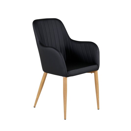Venture Design COMFORT lenestol Svart PU/natur Svart