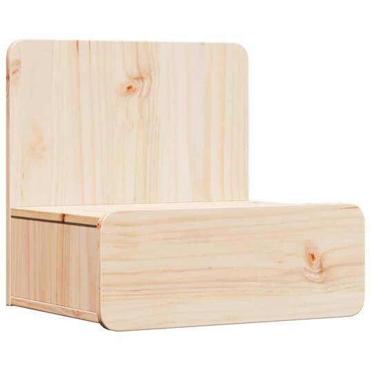 Vegghengt nattebord med skuff Veggmontert 2 pcs Brun 44 x 32.5 x 40 cm