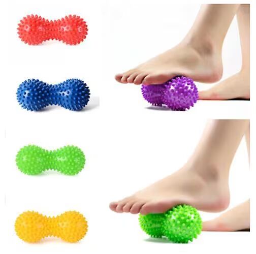 2stk Spiky Ball peanøtt Muskel Massasje Roller Yoga Stick Body 2stk Spiky Ball peanøtt Muskel Massasje Roller Yoga Stick Body