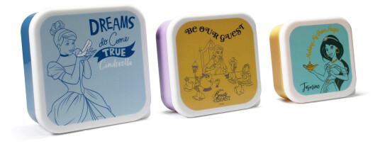 Disney Snack Boxes Set of 3 Princess LBOX3DC04 Disney Snack Boxes Set of 3 Princess LBOX3DC04