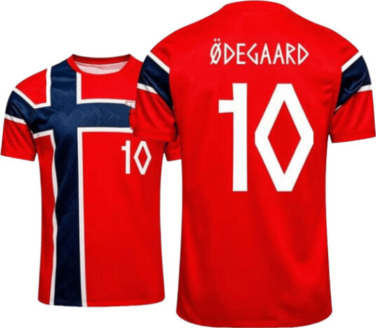 2026 World Cup Norge Hjemmefotballdrakt, Martin Ødegaard Nr. 10 Fotballtrøye, Norges Herrelandslag Unisex Voksen & Barn Supporterutstyr