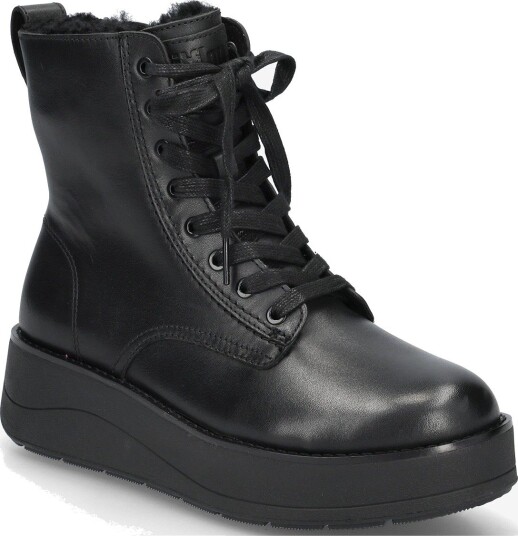 FitFlop Gen-Ff Roam Shearling Leather Boots - ALL BLACK - 40
