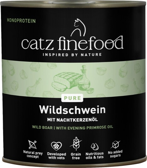 Catz Finefood Våtfôr Pure Villsvin 6 X 800 G