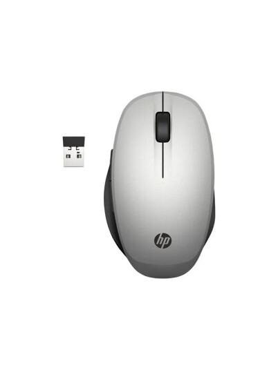 HP Dual Mode Optisk Trådløs Mus med Bluetooth og USB Mottaker - Sølv HP Dual Mode Optisk Trådløs Mus med Bluetooth og USB Mottaker - Sølv