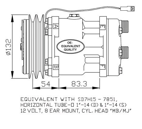 AC kompressor NRF 32757 AC kompressor NRF 32757