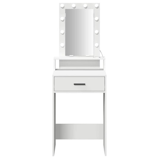Sminkebord med LED lamper Hvit 50x41x140 cm Sminkebord med LED lamper Hvit 50x41x140 cm