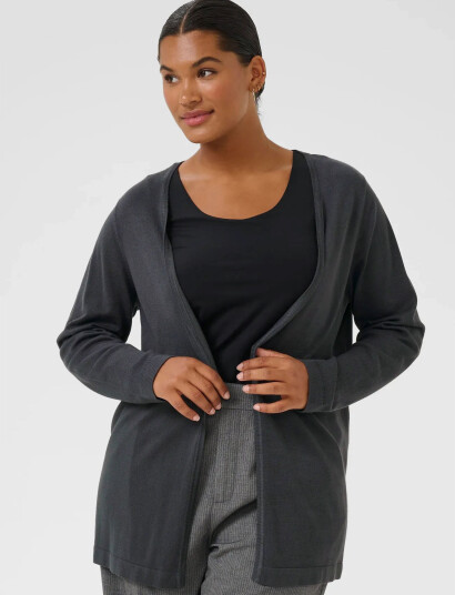 Kaffe Curve Kcfarsia Cardigan - Black - L Kaffe Curve Kcfarsia Cardigan - Black - L