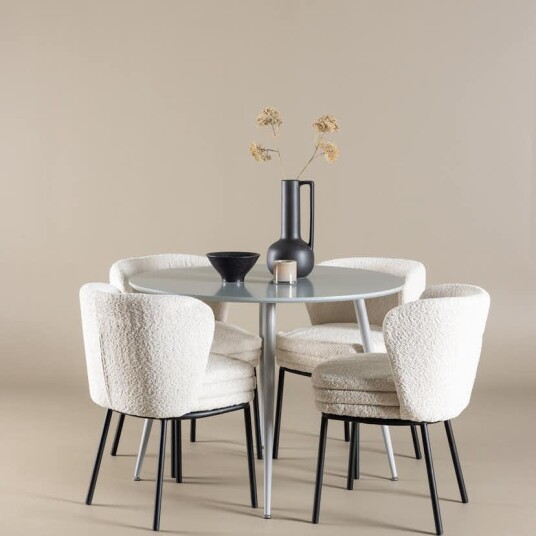 Venture Home Spisegruppe Venture Home Plaza Ø100 med 4 stk Agnes Stoler GR24370