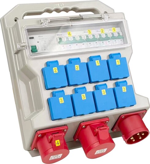 Egant Byggsentral 400V 32A IP44 432 6 Inn 8 Uttak Egant Byggsentral 400V 32A IP44 432 6 Inn 8 Uttak