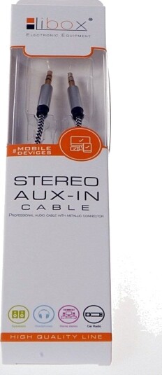 Libox Jack 3,5 Mm Til Jack 3,5 Mm 1 M Sølv (Lb0094)