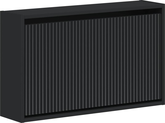 vidaXL Vegghengt skoskap ARNHEM 71 x 17 x 43 cm Konstruert tre Svart