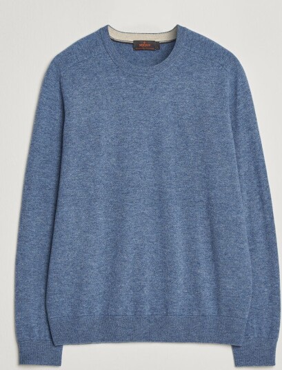 Morris Wilfred Cashmere O Neck Light Blue