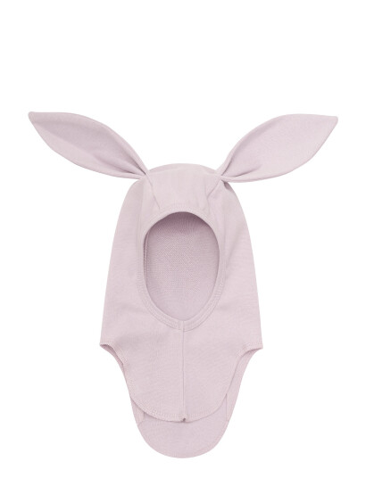 Huttelihut Balaclava Ears Cotton Rib   Purple   0 1M