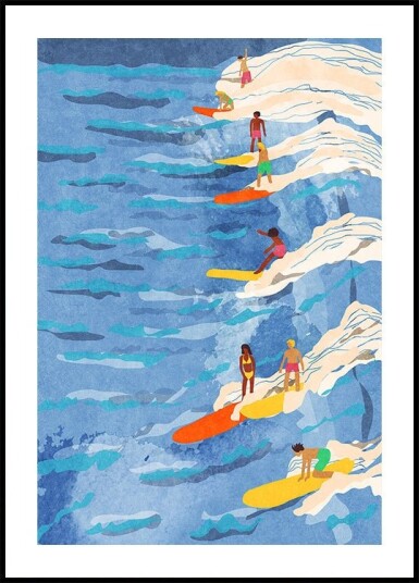 chilled surfing Plakat Plakat / 21x30cm