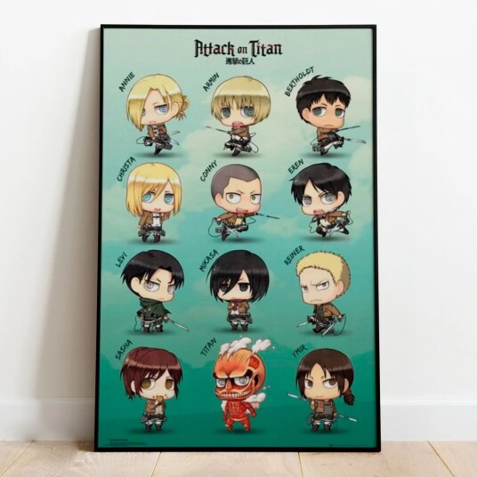 Attack On Titan Plakat Chibi Characters - 91,5 x 61 cm Attack On Titan Plakat Chibi Characters - 91,5 x 61 cm
