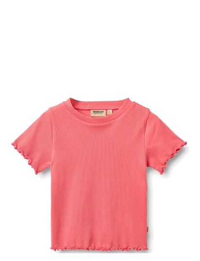 Wheat Rib T Shirt S/S Alicia Coral 116 Wheat Rib T Shirt S/S Alicia Coral 116