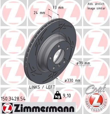 Bremseskive ZIMMERMANN 150.3428.54