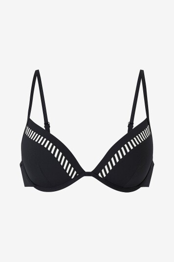 Esprit - Bikini-BH Bondi Beach Padded Plunge - Svart