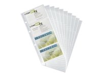 DURABLE VISIFIX - Visittkortside - for 57 x 90 mm - kapasitet: 8 kort - gjennomsiktig (en pakke 10) - for P/N: 2403-01