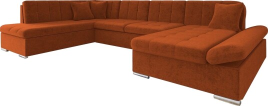 Zumar Sovesofa med Sjeselong og Dobbel Sjeselong 4 seter i Chenille   Oransje