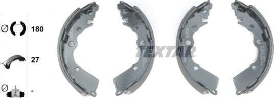 Bremsesko sett TEXTAR 91083000 Bremsesko sett TEXTAR 91083000