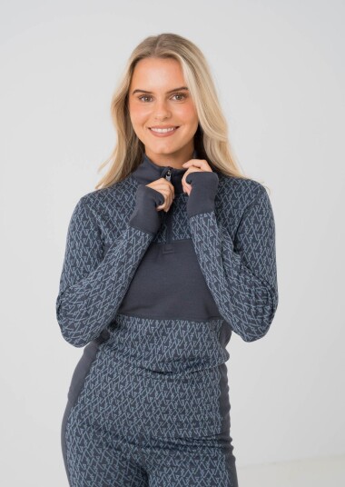 Twentyfour Finse Half-Zip Ulltopp Blå 34