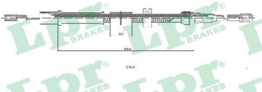 Tautrekk håndbremse LPR C0455B