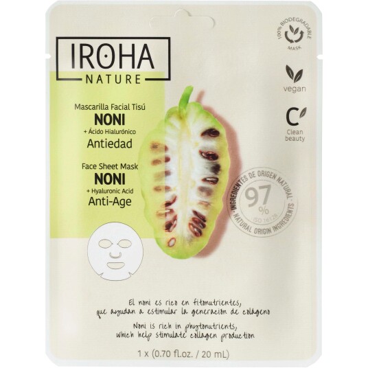 Iroha Nature Anti-Age Noni Face Sheet Mask Iroha Nature Anti-Age Noni Face Sheet Mask