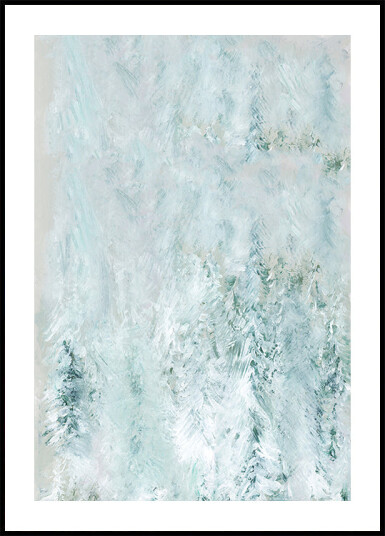 Winter White Forest Scene 1 Plakat Plakat / 50x70cm