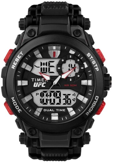 Timex Herreklokke TW5M52800 Ufc Sort/Gummi Ø50 mm