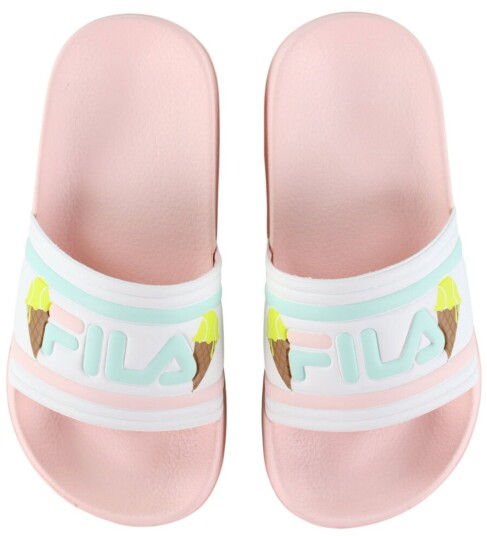 FILA Morro Bay Prt Slipper Kids   Pink   33