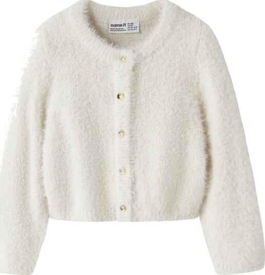 Name It Cardigan - Strikk - NmfRevera - Birch - Name It - 2 år (92) - Cardigan - Hvit