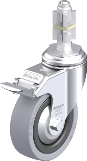 Blickle 750768 Lkra-Vpa 101G-11-Fi-Fa-E14 Styrehjul Med Brems Hjuldiameter 100 Mm Bæreevne (Maks.) 110 Kg, 1 Stk