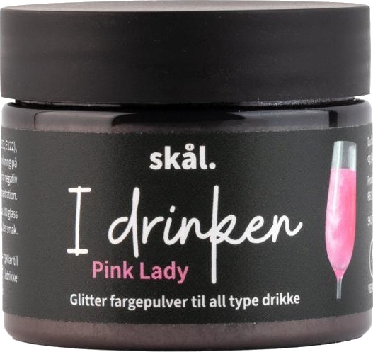 Skål - I drinken fargepulver glitter pink lady Skål - I drinken fargepulver glitter pink lady