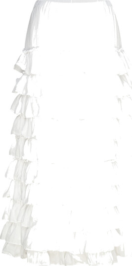 Weekday Frilled Maxi Skirt - White - XS Weekday Frilled Maxi Skirt - White - XS