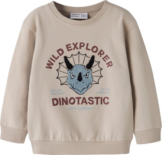 Name It Collegegenser - NmmRivil - Islandsk fossil - Name It - 2 år (92) - Collegegenser - Beige