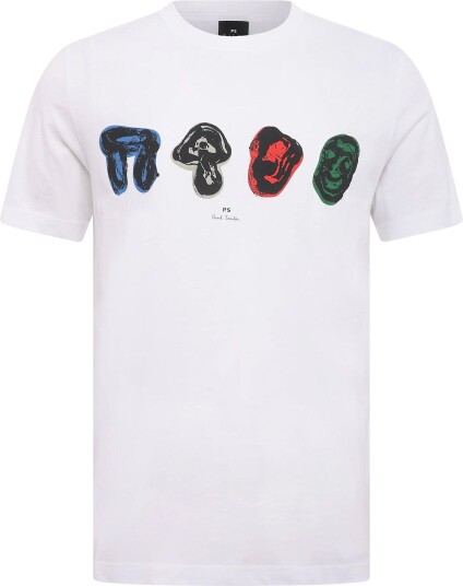 PS Paul Smith Mens Reg Fit T Shirt In A Row 01_WHITE S