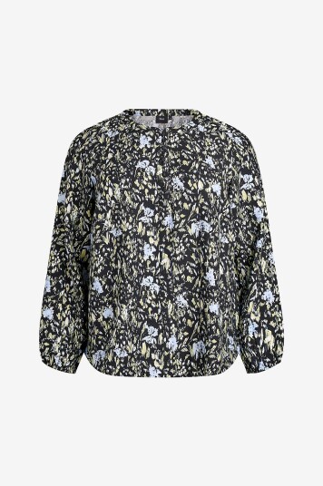 Zizzi Bluse cAava L/S Blouse Svart Zizzi Bluse cAava L/S Blouse Svart