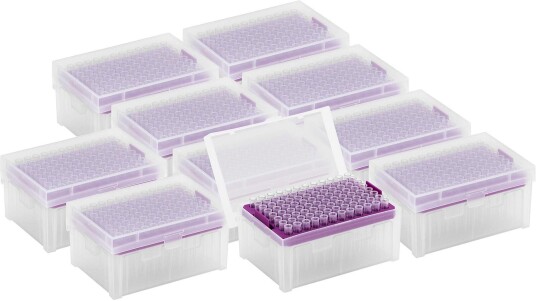 Steinberg Systems Pipettespisser 200 µl DNAse/RNAse-fri i pipettespissboks 10 x 96 stykker 10031341
