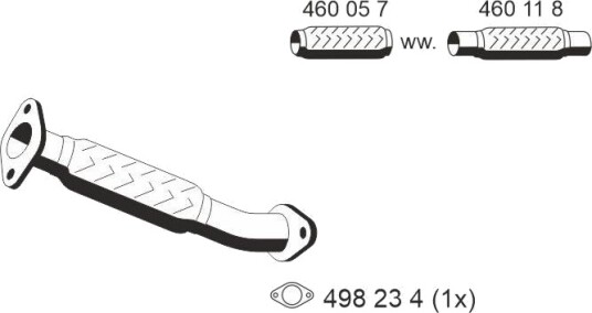 Eksosrør ERNST 341516 Eksosrør ERNST 341516