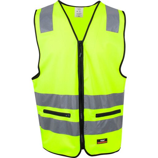 YOU Holmsund Refleksvest, HiVis kl.2 Mann, Str. XL, Gul