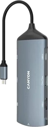 Canyon DS-15 8-i-1 USB-C-hub 4K Mørkegrå CNS-TDS15 Canyon DS-15 8-i-1 USB-C-hub 4K Mørkegrå CNS-TDS15