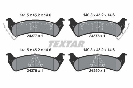 Bremseklosser TEXTAR 2437701 Bremseklosser TEXTAR 2437701