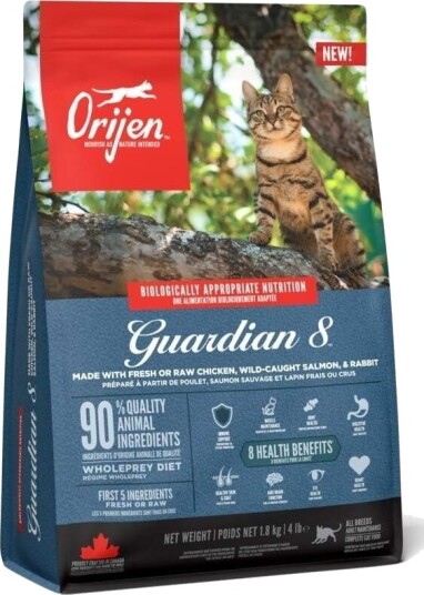 Orijen Cat Guardian 8 Tørrfôr til voksen katt med kornfri oppskrift, 1,8 kg Orijen Cat Guardian 8 Tørrfôr til voksen katt med kornfri oppskrift, 1,8 kg