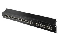 S-Conn 75065, RJ-45, CAT6, Svart, Rackmontering, 1U