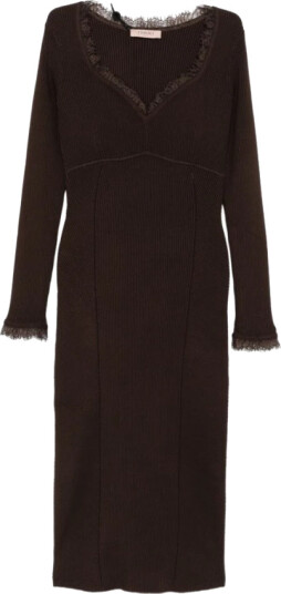 Twinset Dame Kjoler Brun L,