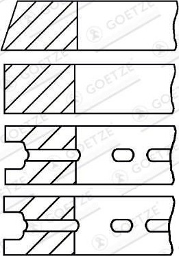 Stempelringsett GOETZE ENGINE 08-529909-00